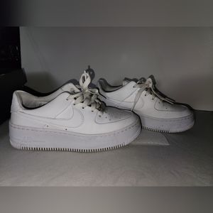 WHITE AF1 SAGE LOW SHOES